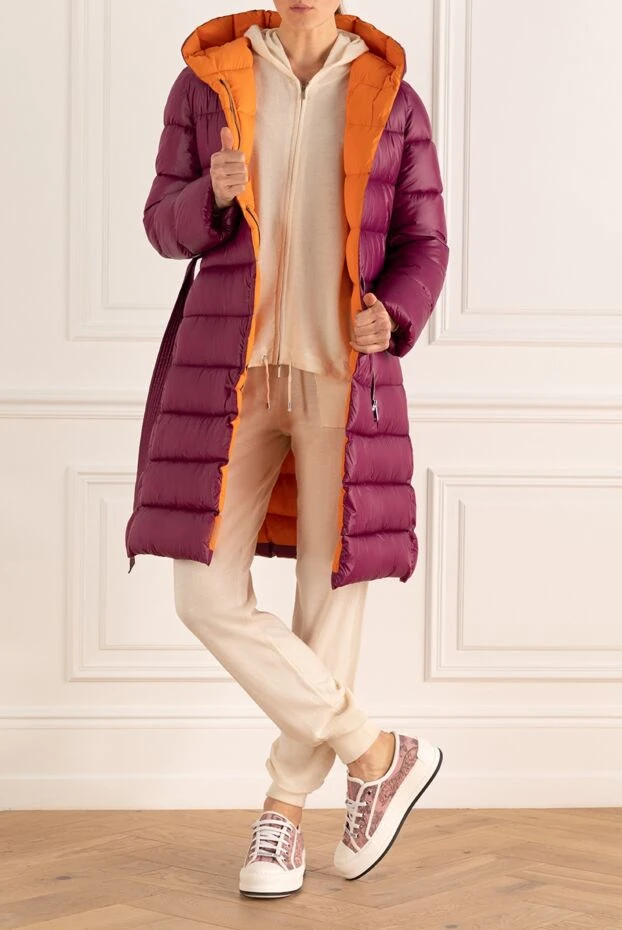 Gallotti woman women's purple polyamide down jacket купить с ценами и фото 146460 - photo 2