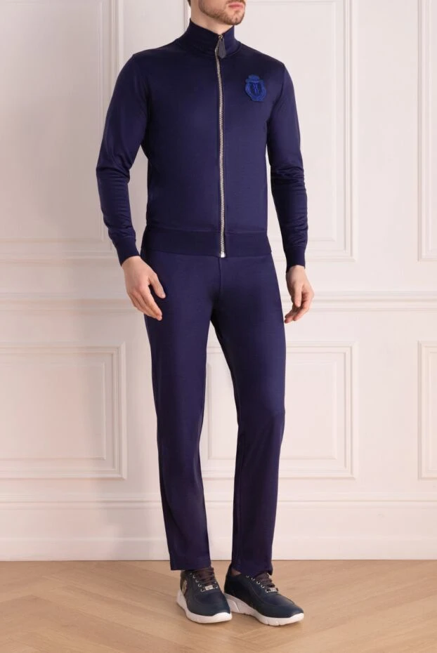 Billionaire man men's sports suit made of silk, cotton and polyamide, blue купить с ценами и фото 146496 - photo 2