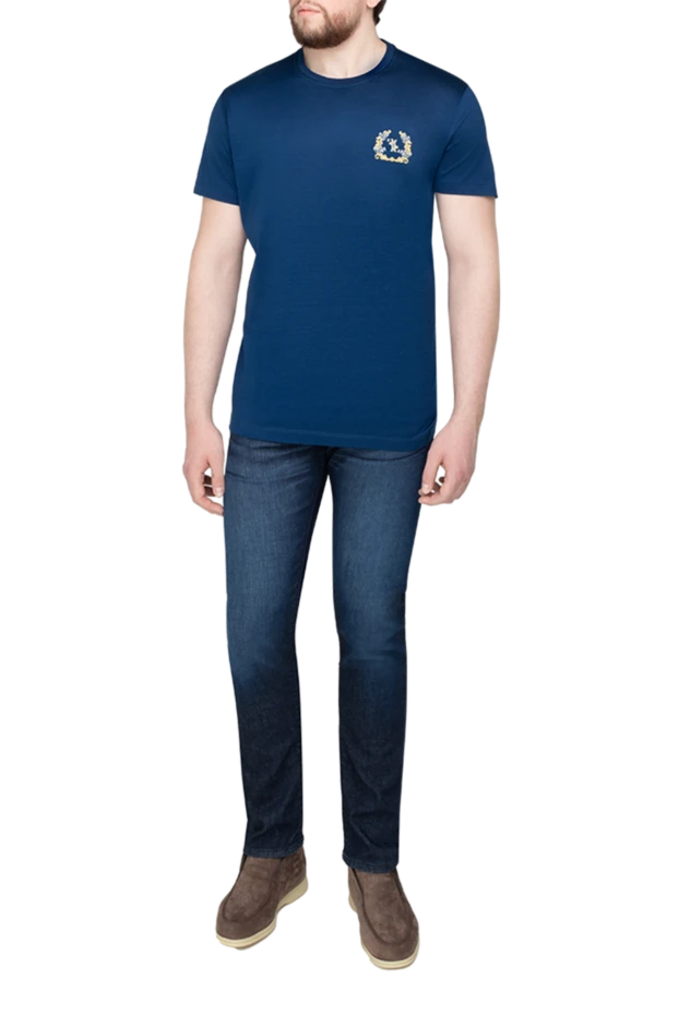 Billionaire man cotton t-shirt blue for men купить с ценами и фото 146520 - photo 2