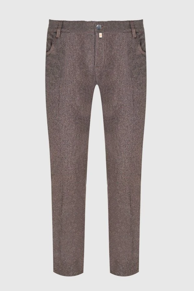 Corneliani man brown wool trousers for men купить с ценами и фото 146660 - photo 1