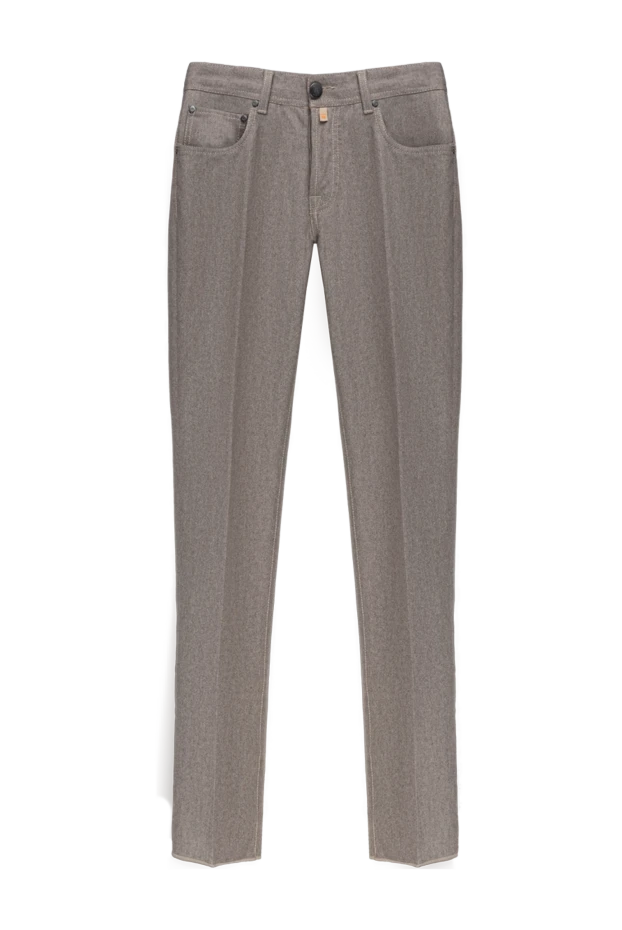 Corneliani man beige wool trousers for men купить с ценами и фото 146661 - photo 1