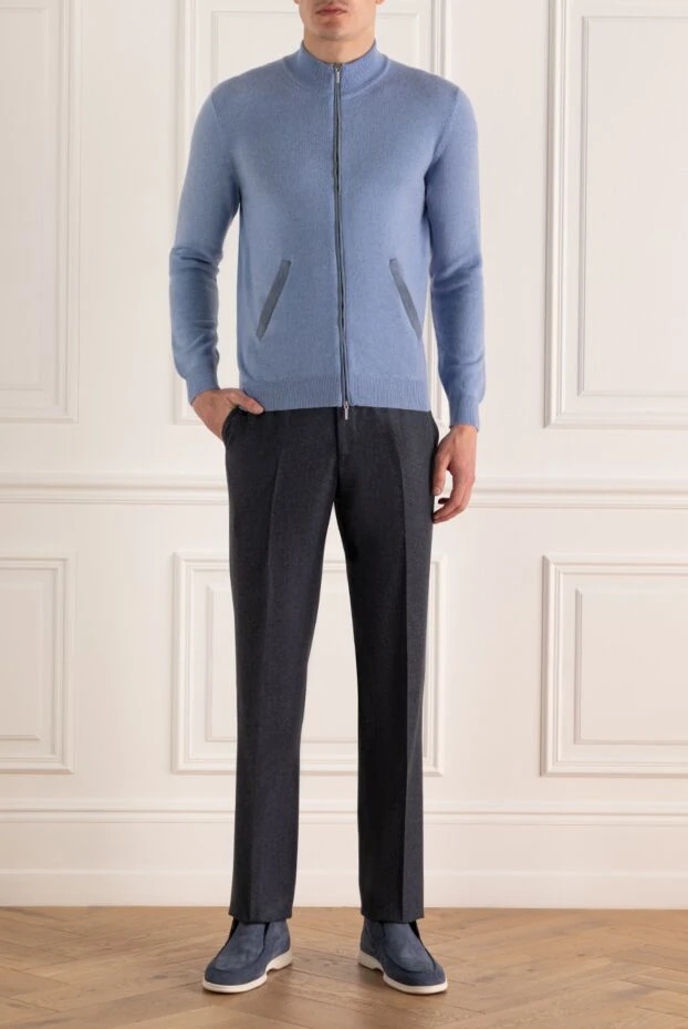 Corneliani man gray wool trousers for men купить с ценами и фото 146673 - photo 2