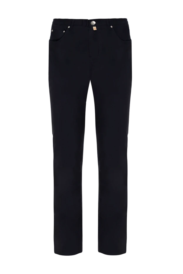 Corneliani man blue wool trousers for men купить с ценами и фото 146675 - photo 1