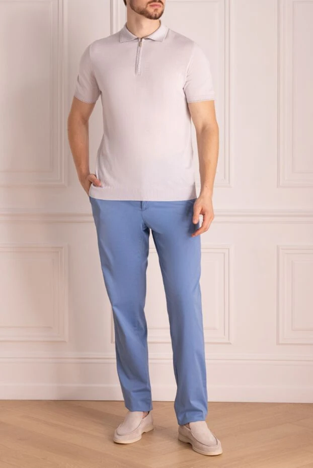 Cesare di Napoli man men's blue trousers купить с ценами и фото 146686 - photo 1