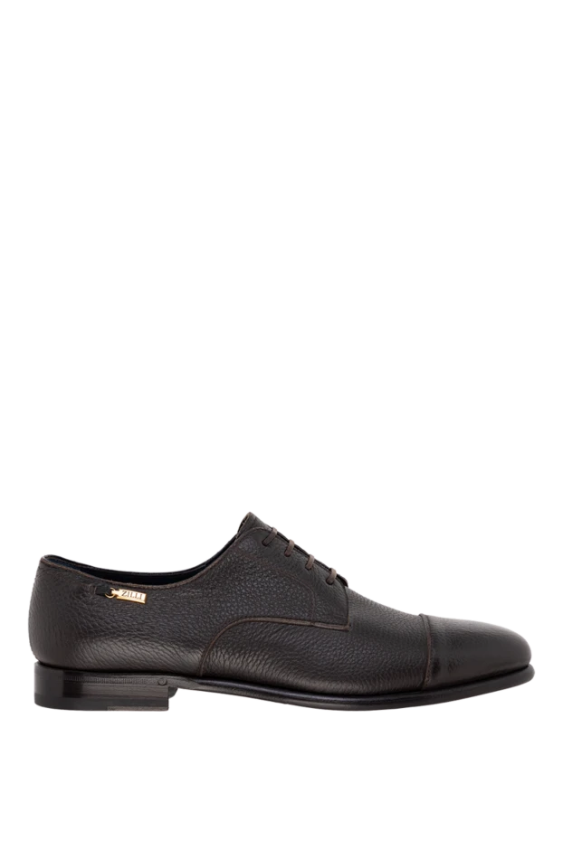 Zilli man brown leather men's shoes купить с ценами и фото 146700 - photo 1