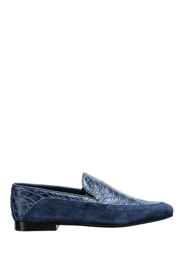 Zilli man blue suede loafers for men купить с ценами и фото 146701 - photo 1