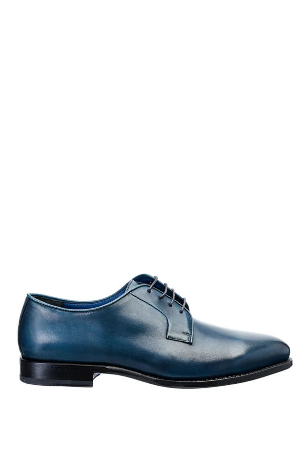 Cesare di Napoli man blue leather men's shoes купить с ценами и фото 146722 - photo 1