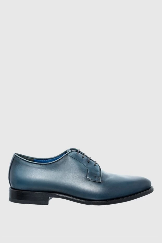 Cesare di Napoli man blue leather men's shoes купить с ценами и фото 146724 - photo 1