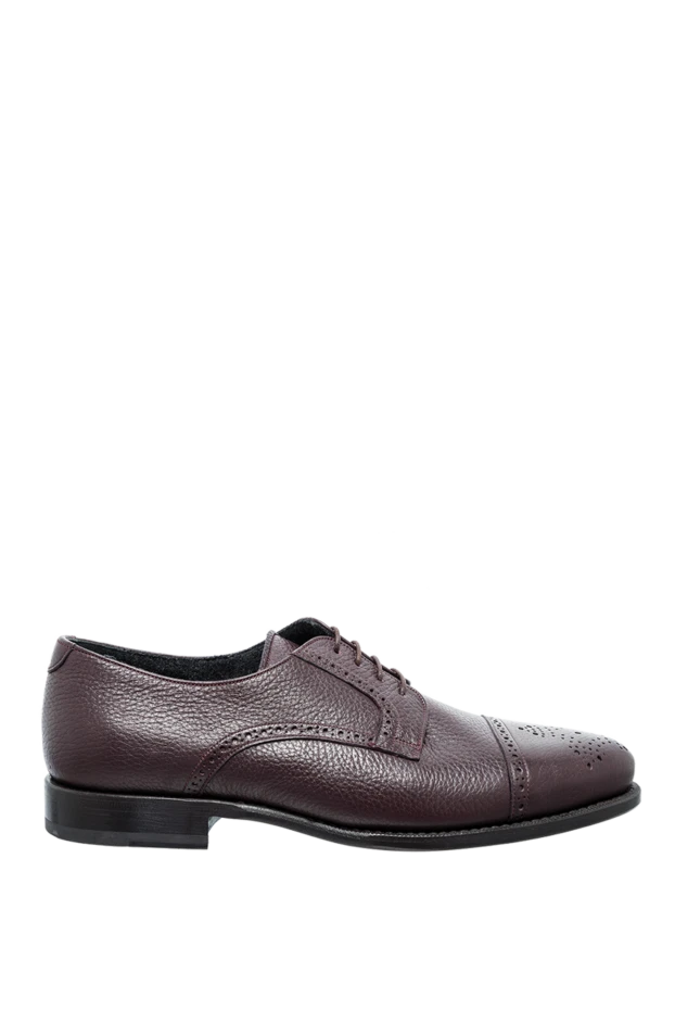 Cesare di Napoli man shoes for men made of leather burgundy купить с ценами и фото 146733 - photo 1