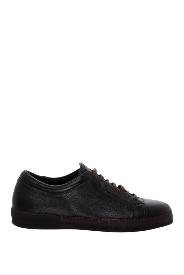 Cesare di Napoli man brown leather sneakers for men купить с ценами и фото 146738 - photo 1