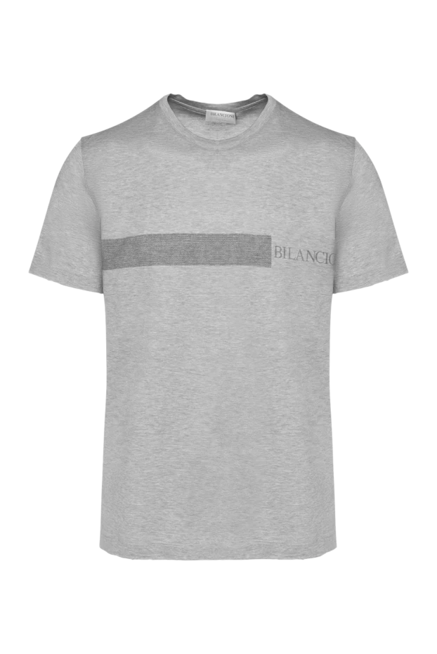 Bilancioni man gray cotton t-shirt for men купить с ценами и фото 146755 - photo 1