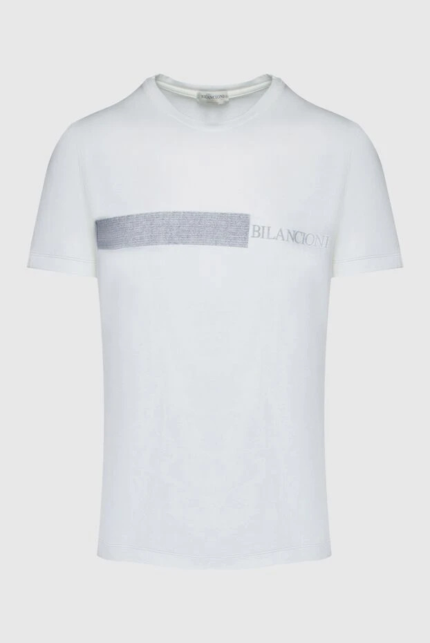 Bilancioni man white cotton t-shirt for men купить с ценами и фото 146759 - photo 1