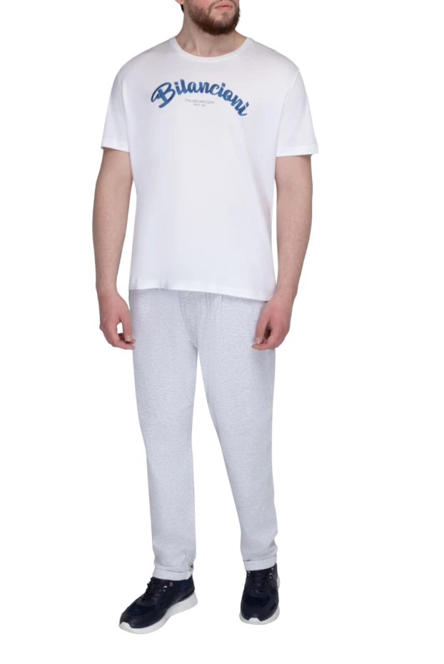 Bilancioni man white cotton t-shirt for men купить с ценами и фото 146768 - photo 2