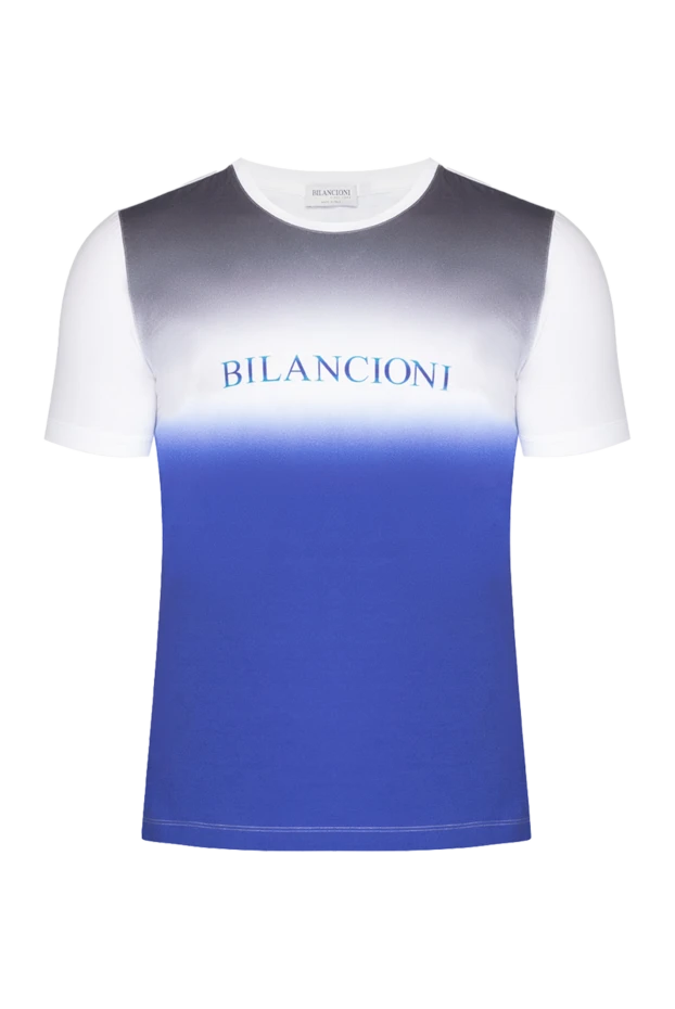 Bilancioni man cotton and elastane t-shirt blue for men купить с ценами и фото 146776 - photo 1