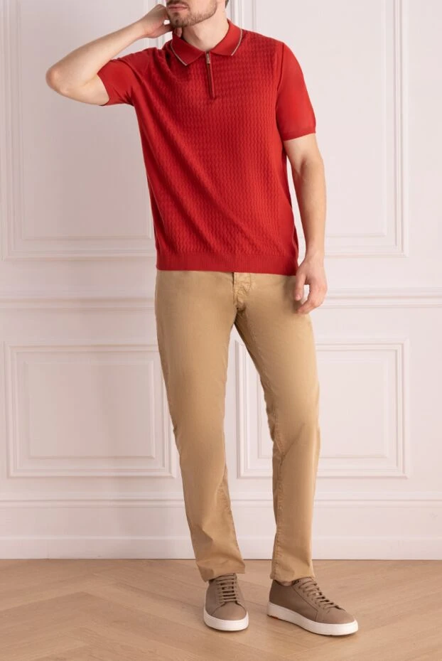 Bilancioni man cotton polo red for men купить с ценами и фото 146785 - photo 2