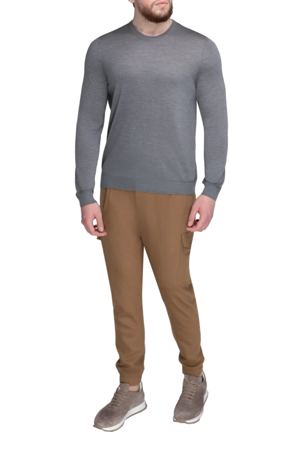 Bilancioni man cotton jumper gray for men купить с ценами и фото 146792 - photo 2