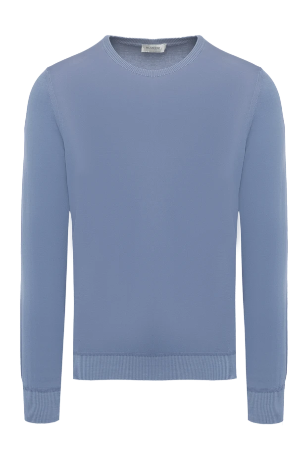 Bilancioni man blue cotton jumper for men купить с ценами и фото 146798 - photo 1