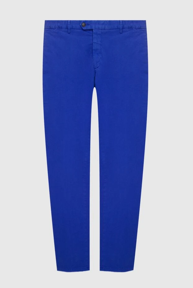 Bilancioni man blue cotton trousers for men купить с ценами и фото 146819 - photo 1