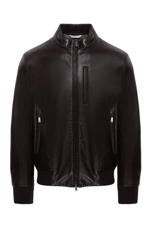 Bilancioni man brown leather jacket for men купить с ценами и фото 146827 - photo 1