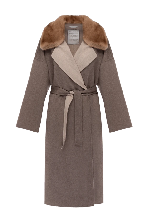 Bilancioni woman women's beige coat купить с ценами и фото 146880 - photo 1