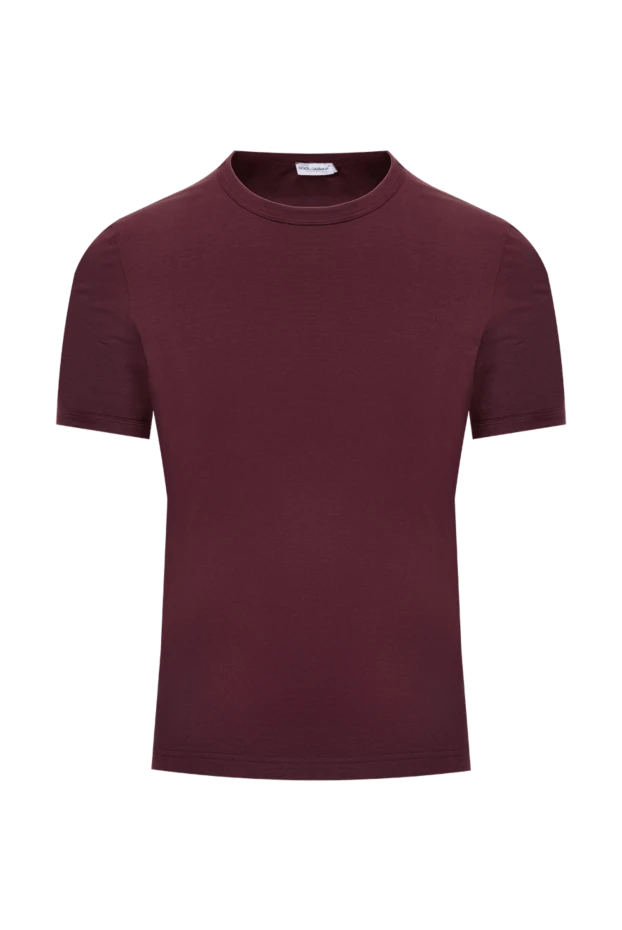 Dolce & Gabbana man cotton t-shirt burgundy for men купить с ценами и фото 146895 - photo 1