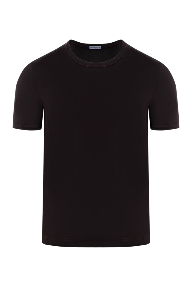 Dolce & Gabbana men's burgundy cotton t-shirt with logo 146895 - photo 1