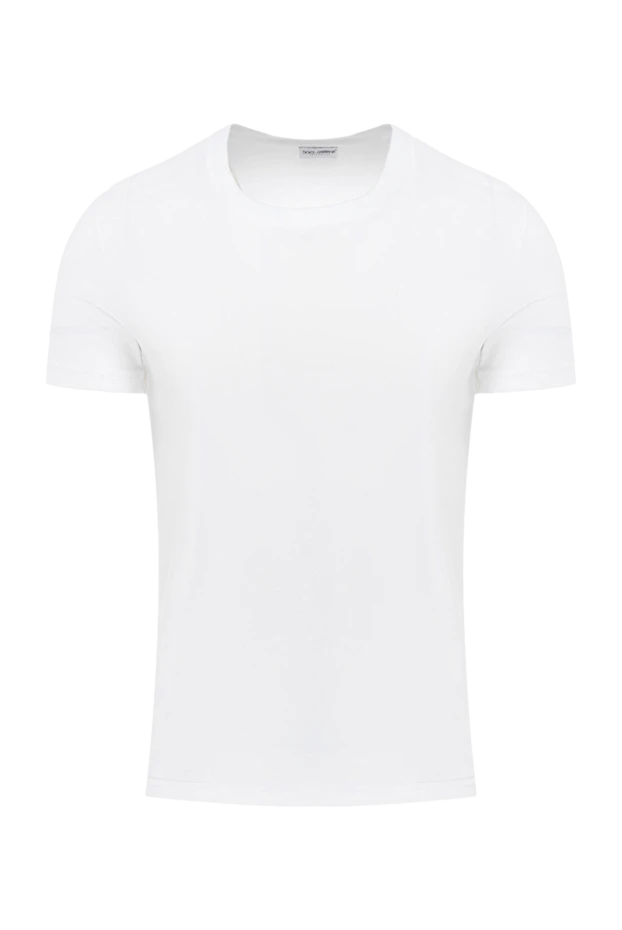 Dolce & Gabbana man white cotton and elastane t-shirt for men купить с ценами и фото 146902 - photo 1