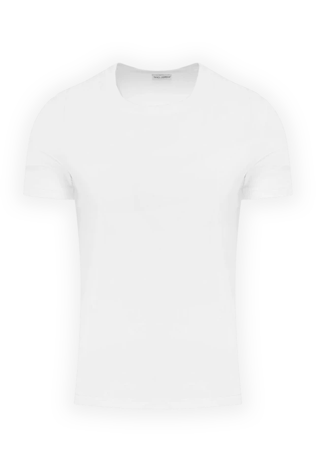 Dolce & Gabbana man white cotton and elastane t-shirt for men купить с ценами и фото 146902 - photo 1