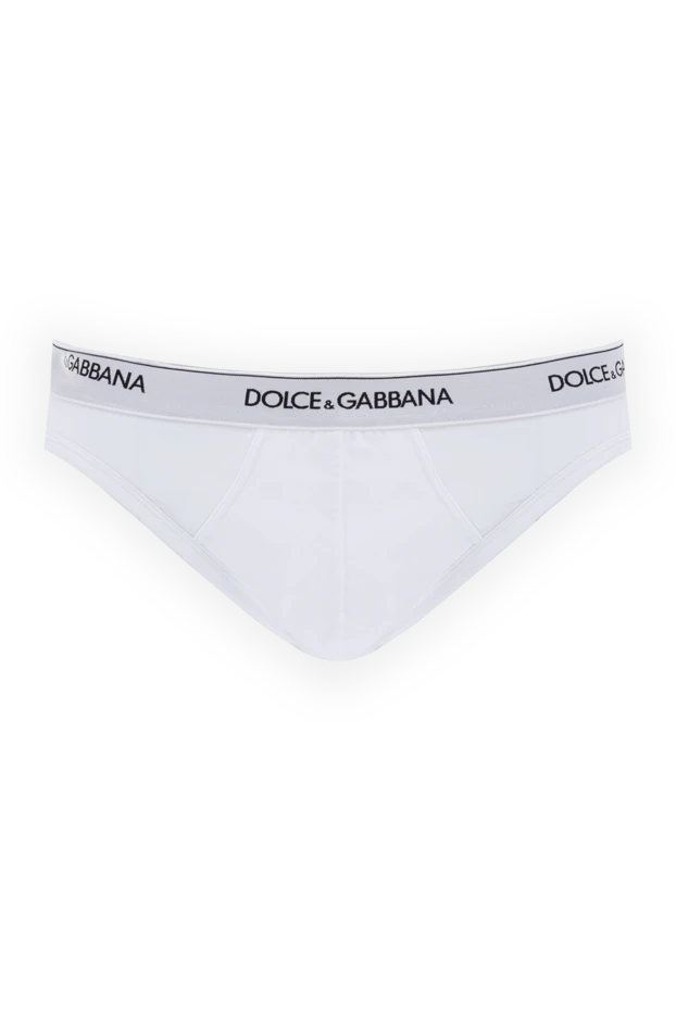 Dolce & Gabbana man white men's briefs made of cotton and elastane купить с ценами и фото 146916 - photo 1