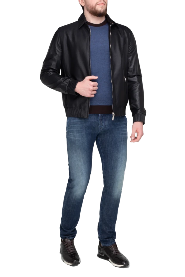 Hettabretz man black leather jacket for men купить с ценами и фото 146930 - photo 2