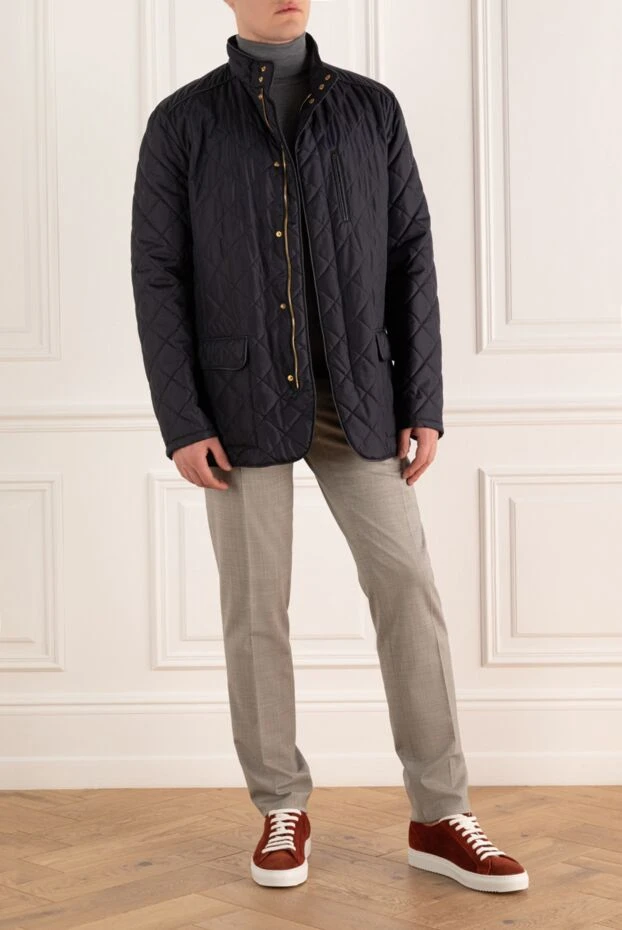 Hettabretz man silk and wool jacket blue for men купить с ценами и фото 146931 - photo 2