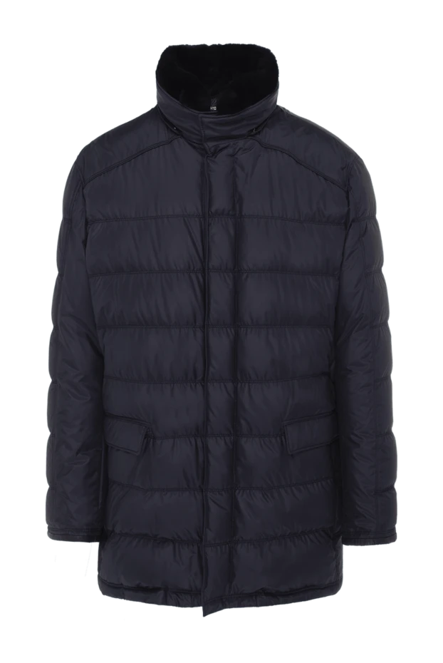 Hettabretz man men's down jacket made of silk, fur and cashmere blue купить с ценами и фото 146949 - photo 1