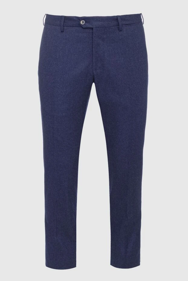 Cesare di Napoli man blue wool trousers for men купить с ценами и фото 147006 - photo 1