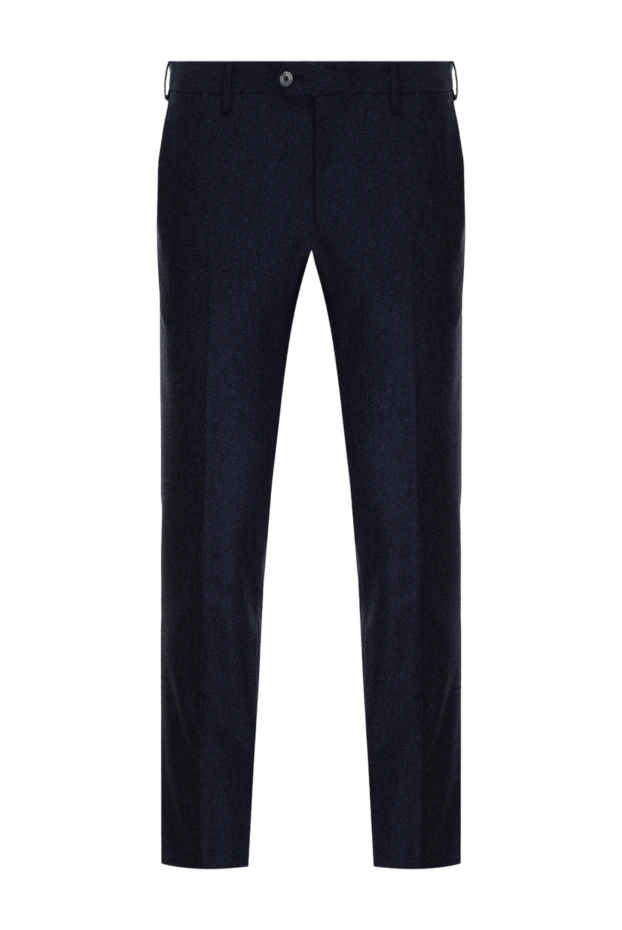 Cesare di Napoli man men's blue wool and cashmere trousers купить с ценами и фото 147007 - photo 1