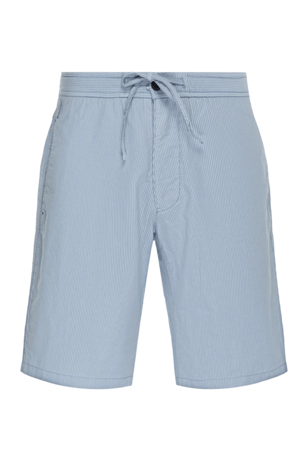 Armani man cotton and polyester shorts blue for men купить с ценами и фото 147021 - photo 1