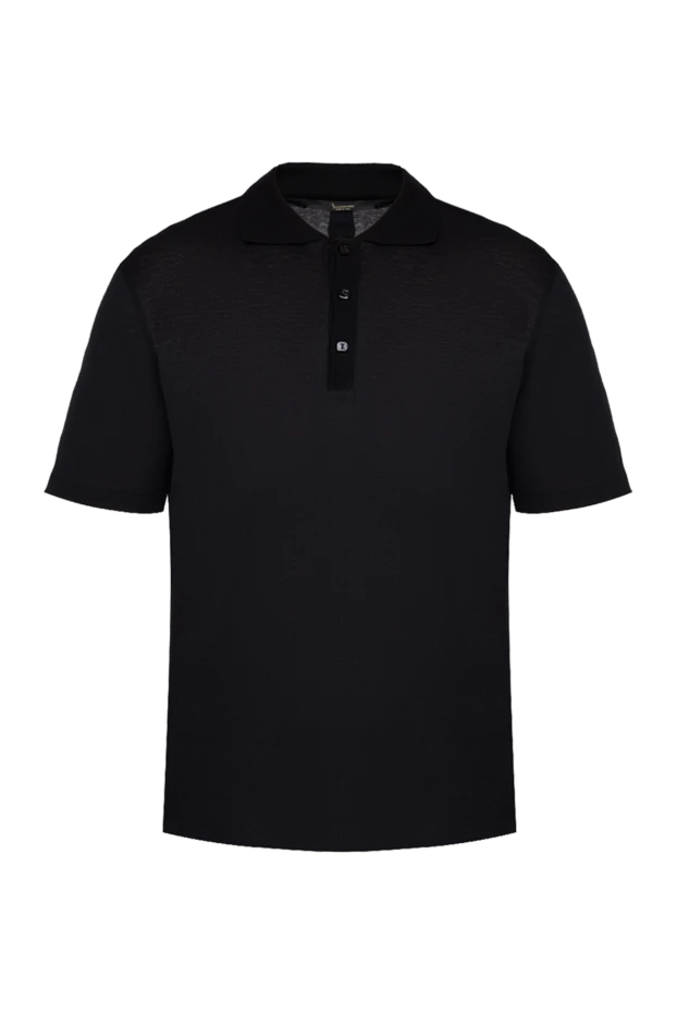 Billionaire man linen and cotton polo black for men купить с ценами и фото 147022 - photo 1