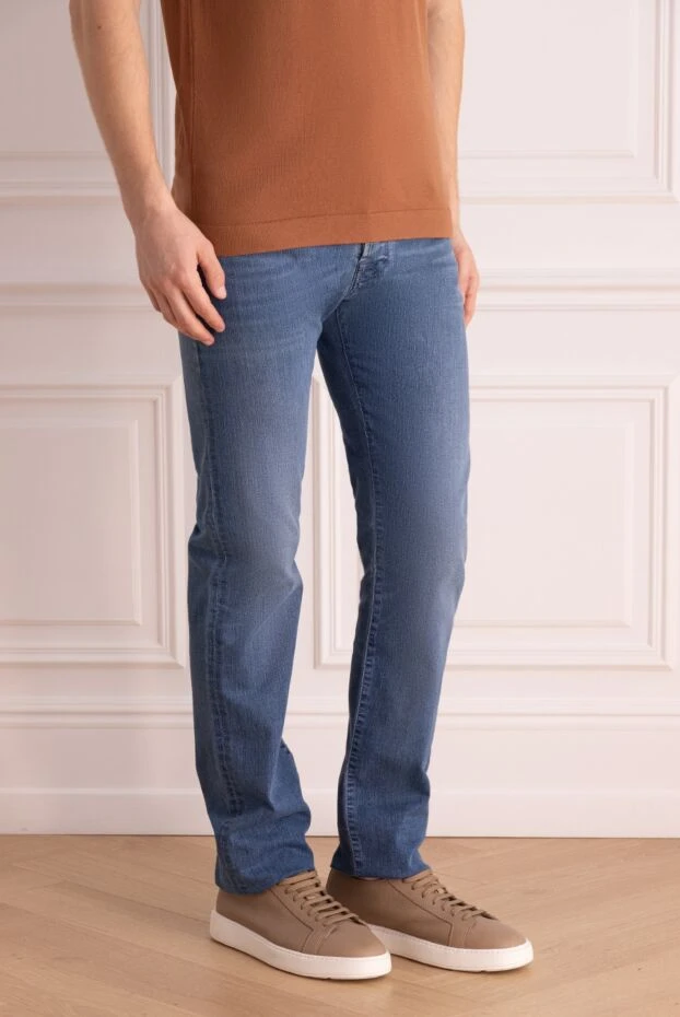 Jacob Cohen man blue cotton jeans for men 148827 - photo 3