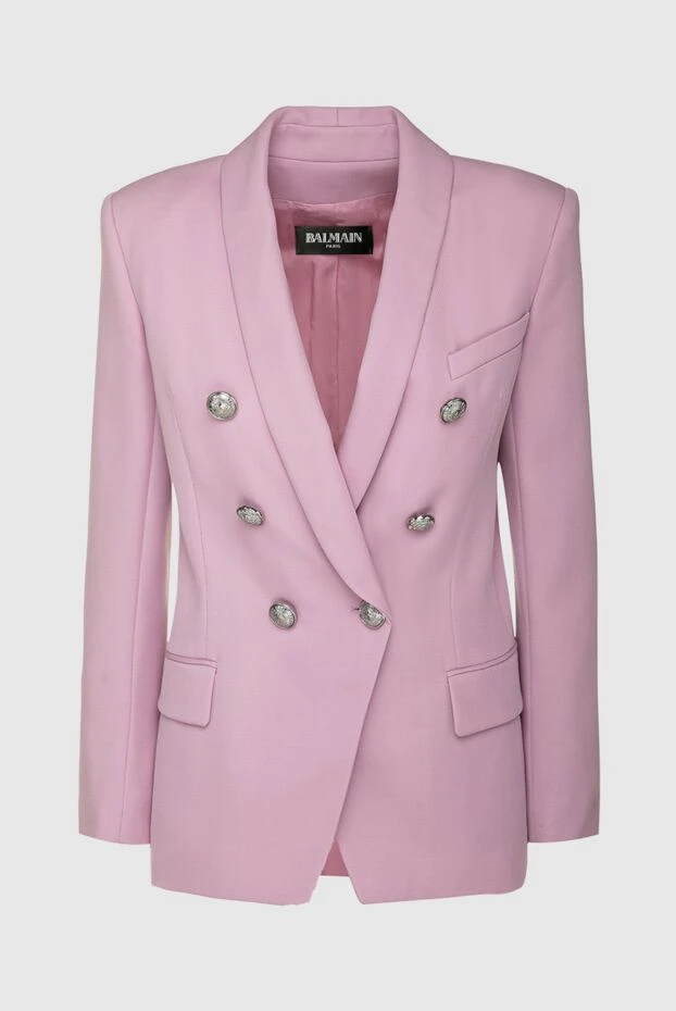 Balmain woman women's pink wool jacket купить с ценами и фото 147041 - photo 1