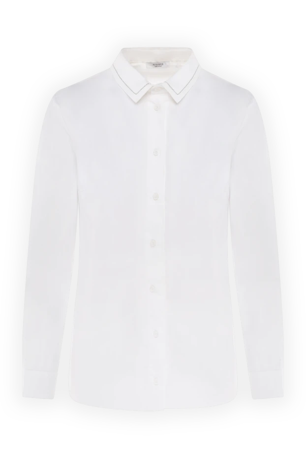 Peserico woman white cotton and polyamide blouse for women купить с ценами и фото 147097 - photo 1