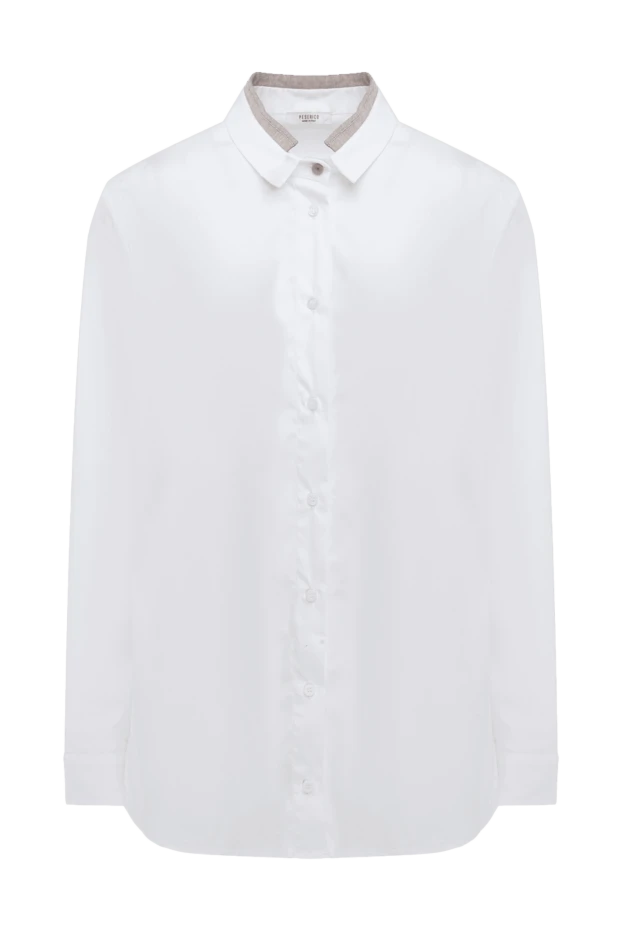 Peserico woman white cotton and polyamide blouse for women купить с ценами и фото 147110 - photo 1