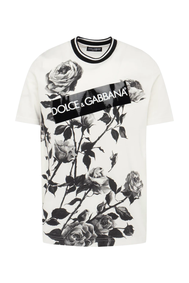 Dolce & Gabbana man white cotton t-shirt for men купить с ценами и фото 147221 - photo 1