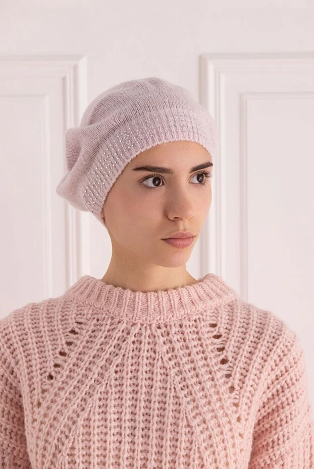 Max&Moi woman pink cashmere beret for women купить с ценами и фото 147283 - photo 2