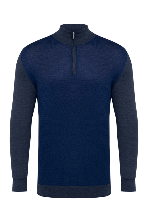 Cesare di Napoli man troyer cashmere and silk blue for men купить с ценами и фото 147341 - photo 1