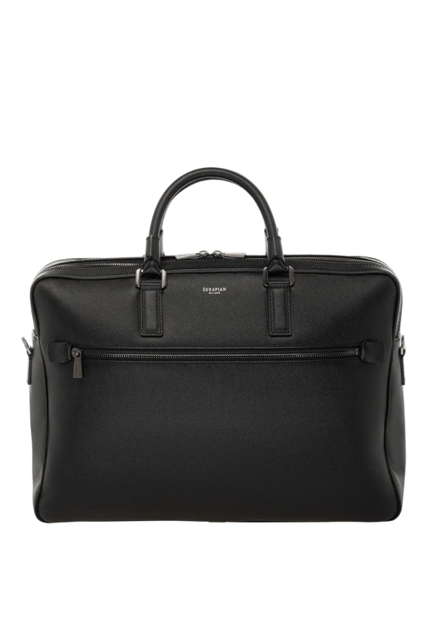 Serapian man black leather briefcase for men купить с ценами и фото 147365 - photo 1