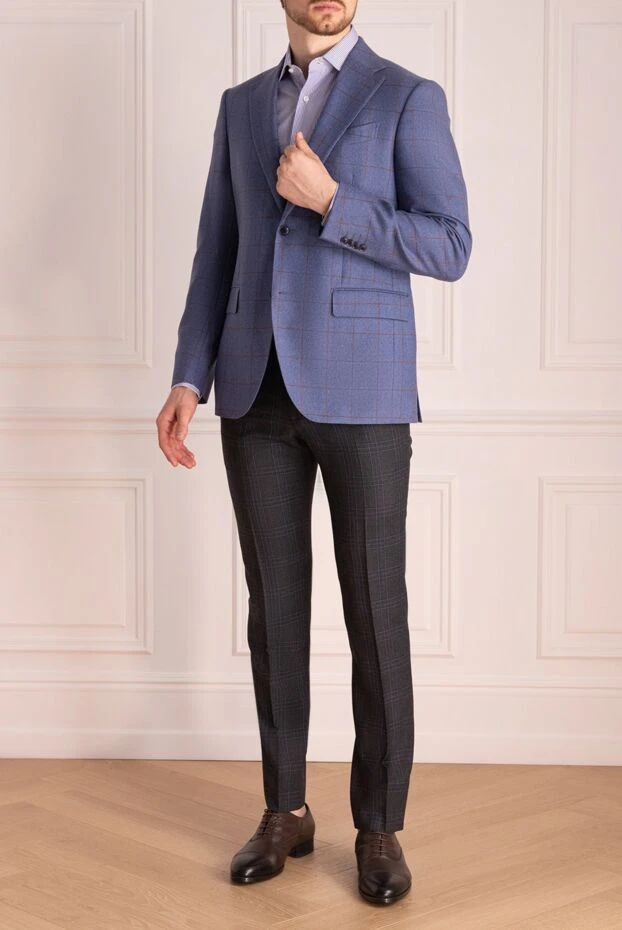 Sartoria Latorre man blue wool jacket for men купить с ценами и фото 147416 - photo 2