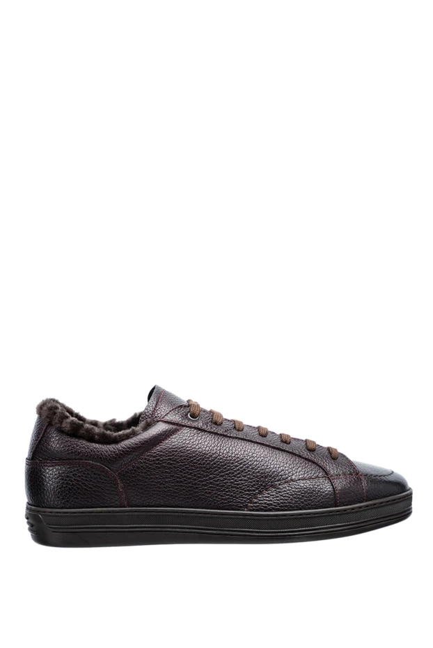 Doucal`s man brown leather sneakers for men купить с ценами и фото 147428 - photo 1