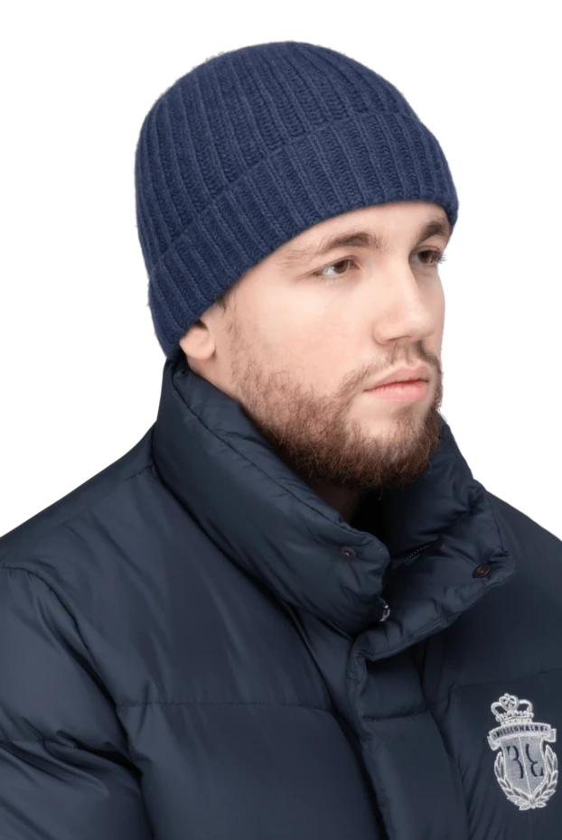 Tombolini man hat in wool, polyamide, viscose and cashmere blue for men купить с ценами и фото 147440 - photo 2