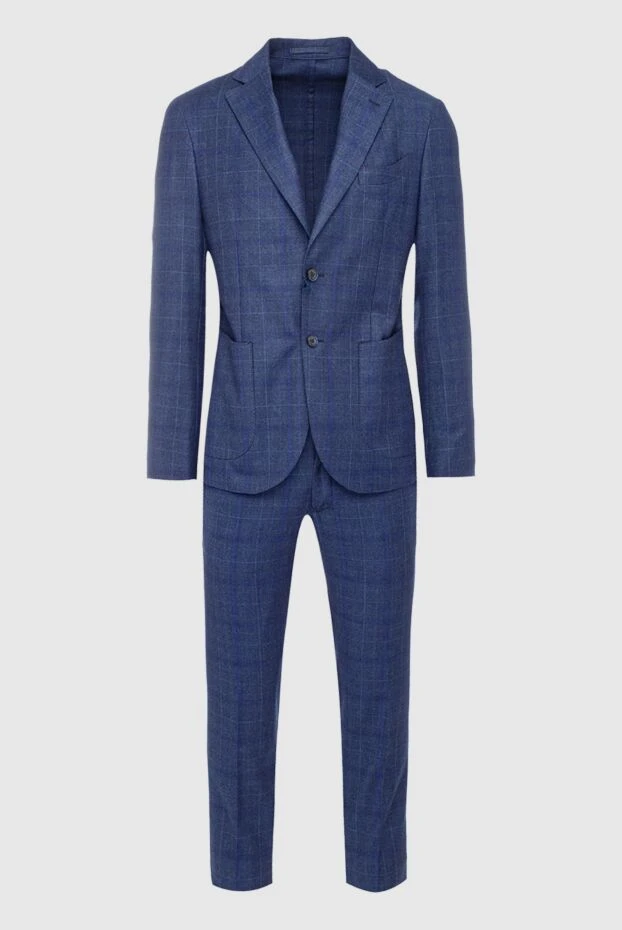 Lubiam man men's suit made of wool, blue купить с ценами и фото 147458 - photo 1