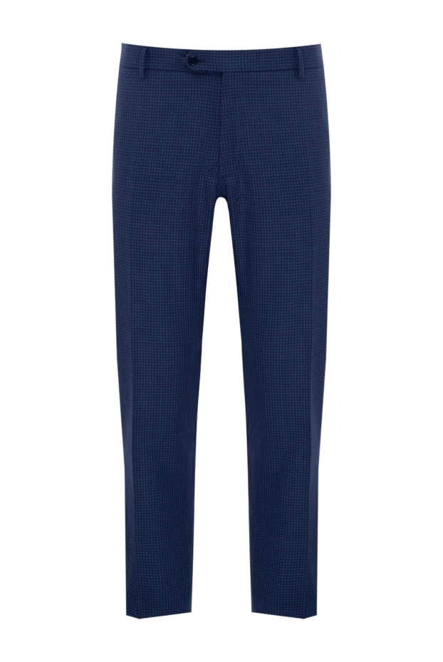 Lubiam man blue wool trousers for men купить с ценами и фото 147479 - photo 1