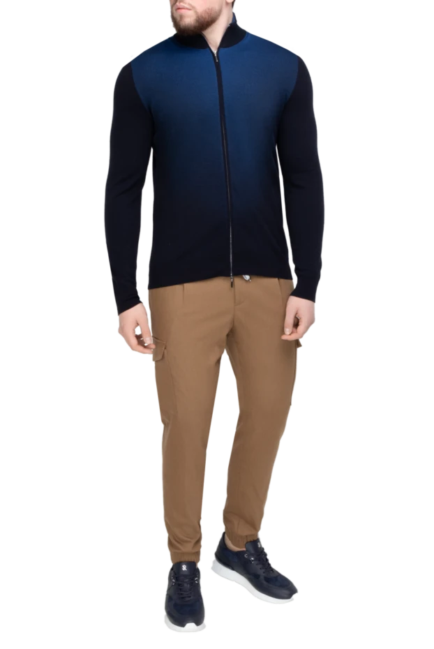 Cesare di Napoli man troyer cashmere and silk blue for men купить с ценами и фото 147494 - photo 2